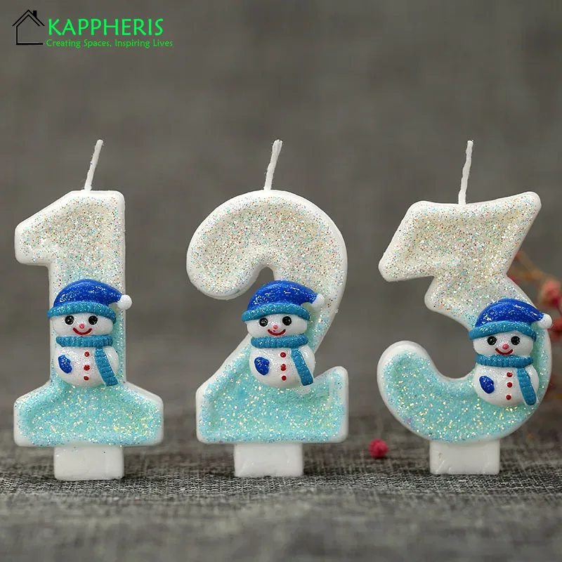 Candle. Queen - Snowman Birthday Candle for Cakes 0-9
