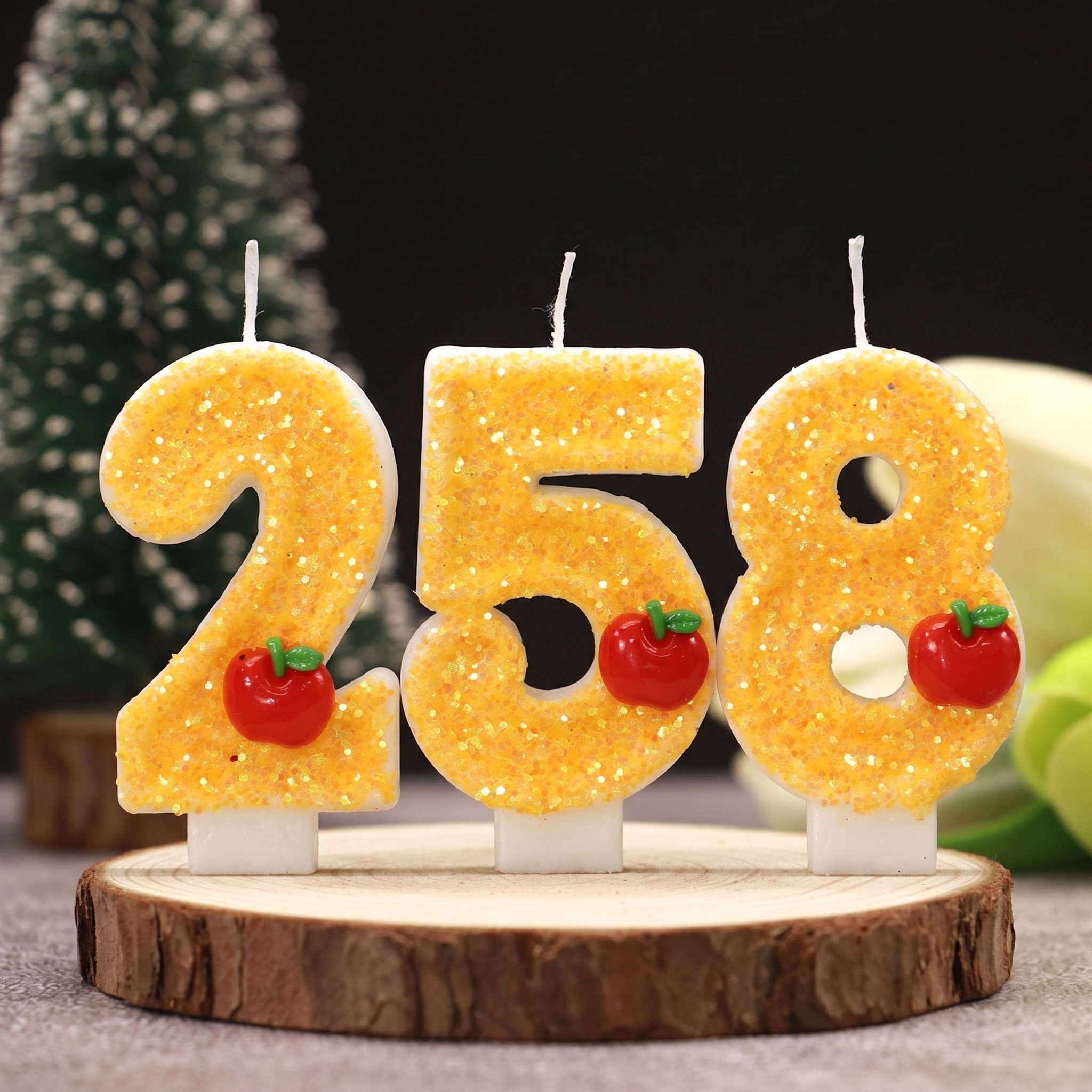 Candle Supplies Free Shipping - Red Apple Fresh Yellow Digital Birthday