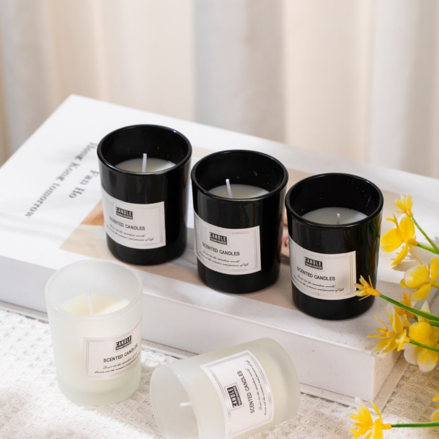 1pc Matte Black Glass Cup Cand - Candle Supplies Free Shipping recensione e prezzo