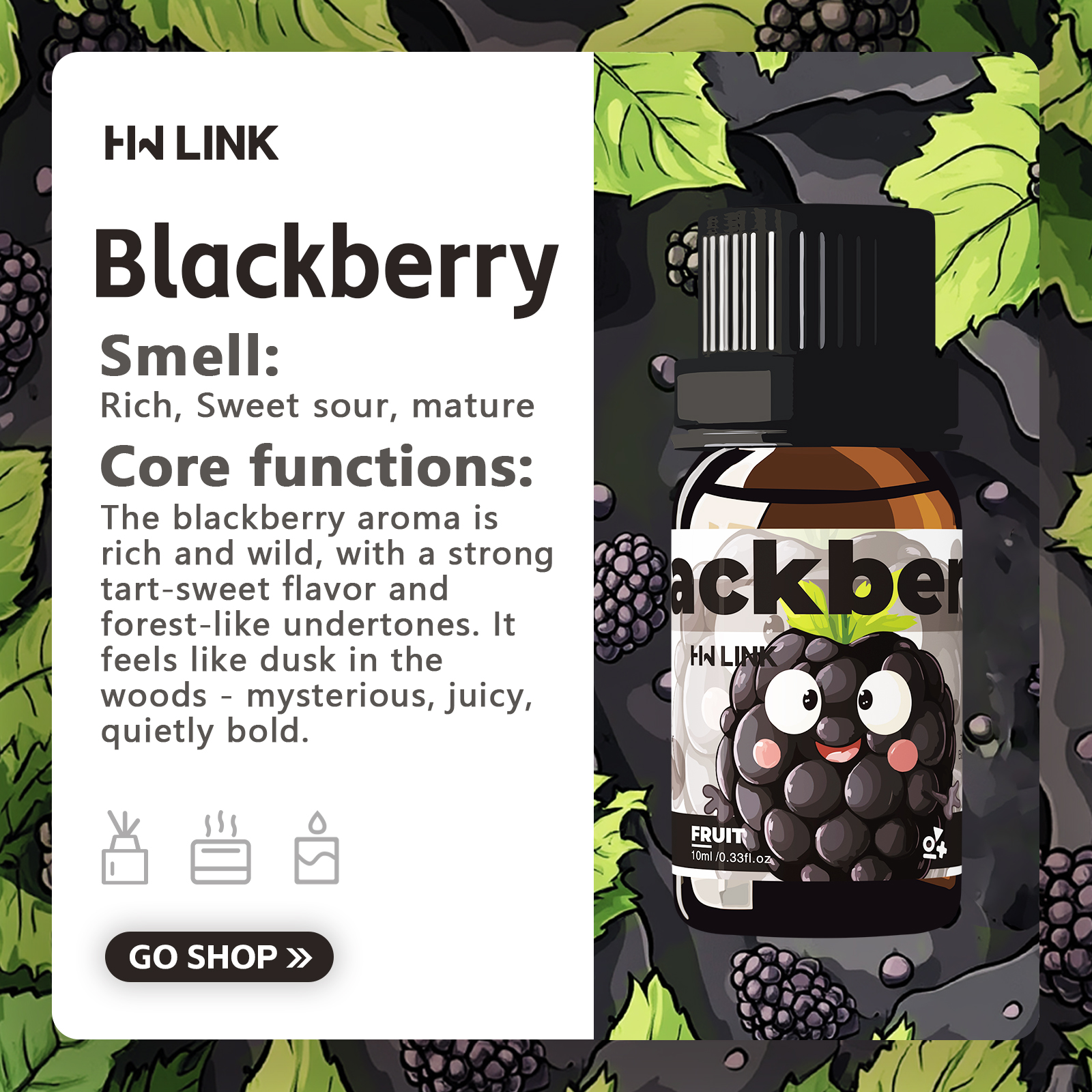 Blackberry Essential Oil Black - Fragrance Oil 10Ml recensione e prezzo