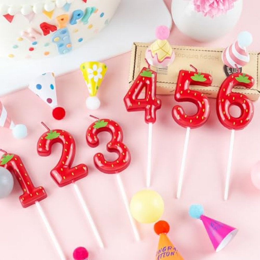 th Birthday Strawberry Candle, - Candle Supplies Free Shipping recensione e prezzo