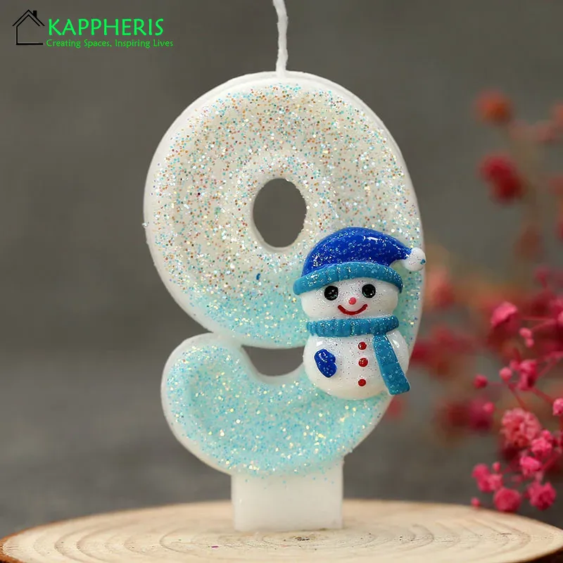 Snowman Birthday Candle for Ca - Candle. Queen recensione e prezzo