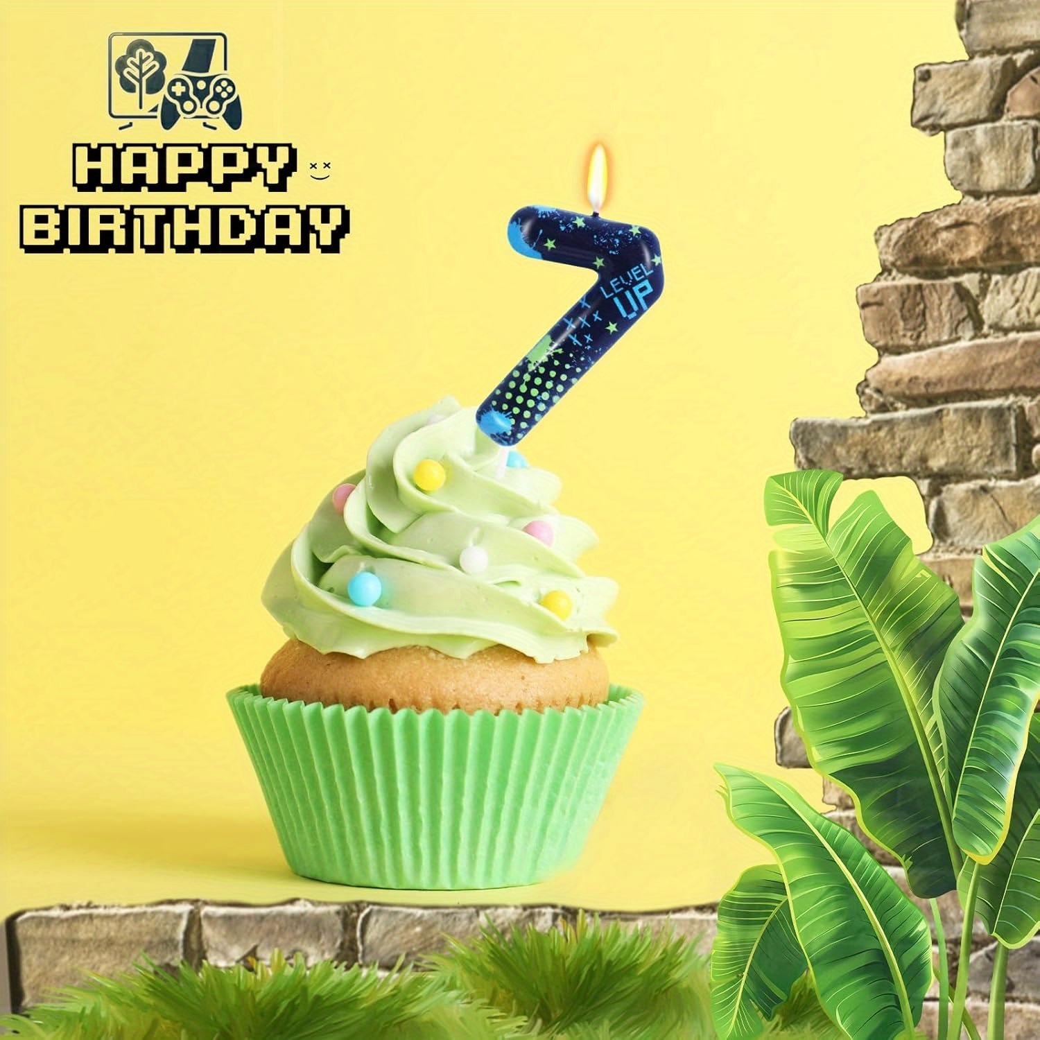 Blue Game Boy 0-9 Birthday Can - Candle Supplies Free Shipping recensione e prezzo