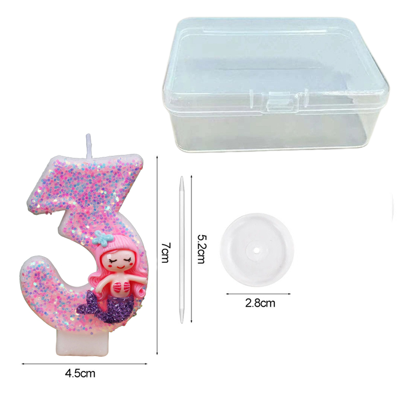 Creative Pink Mermaid 0-9 Digi - Candle Supplies Free Shipping recensione e prezzo