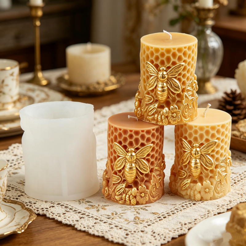 3D Bee & Honeycomb Silicone Ca - Candle. Queen recensione e prezzo