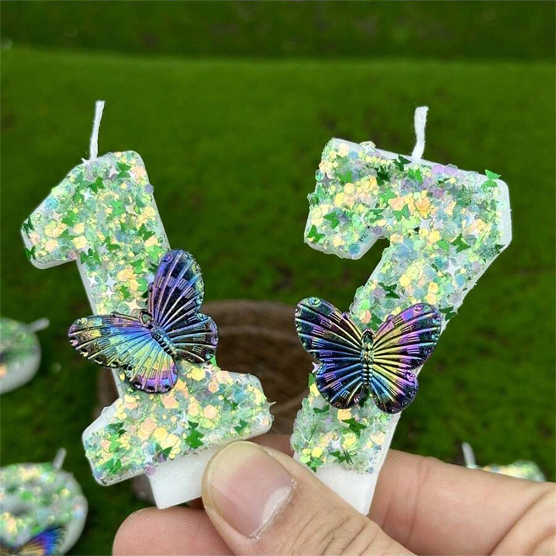 1Pc Green Sequins Number 0-9 B - Candle Supplies Free Shipping recensione e prezzo