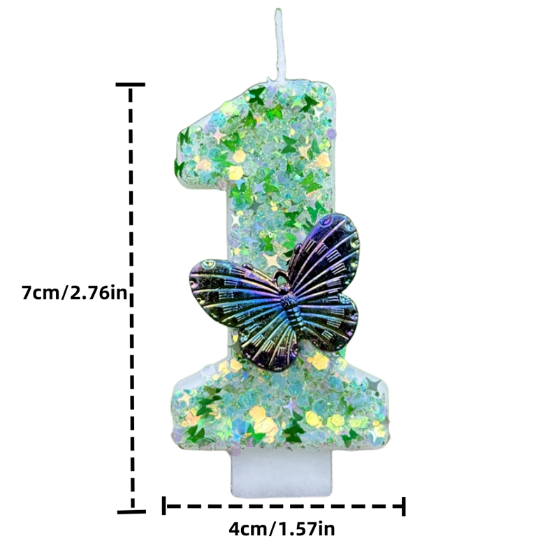 1Pc Green Sequins Number 0-9 B - Candle Supplies Free Shipping recensione e prezzo
