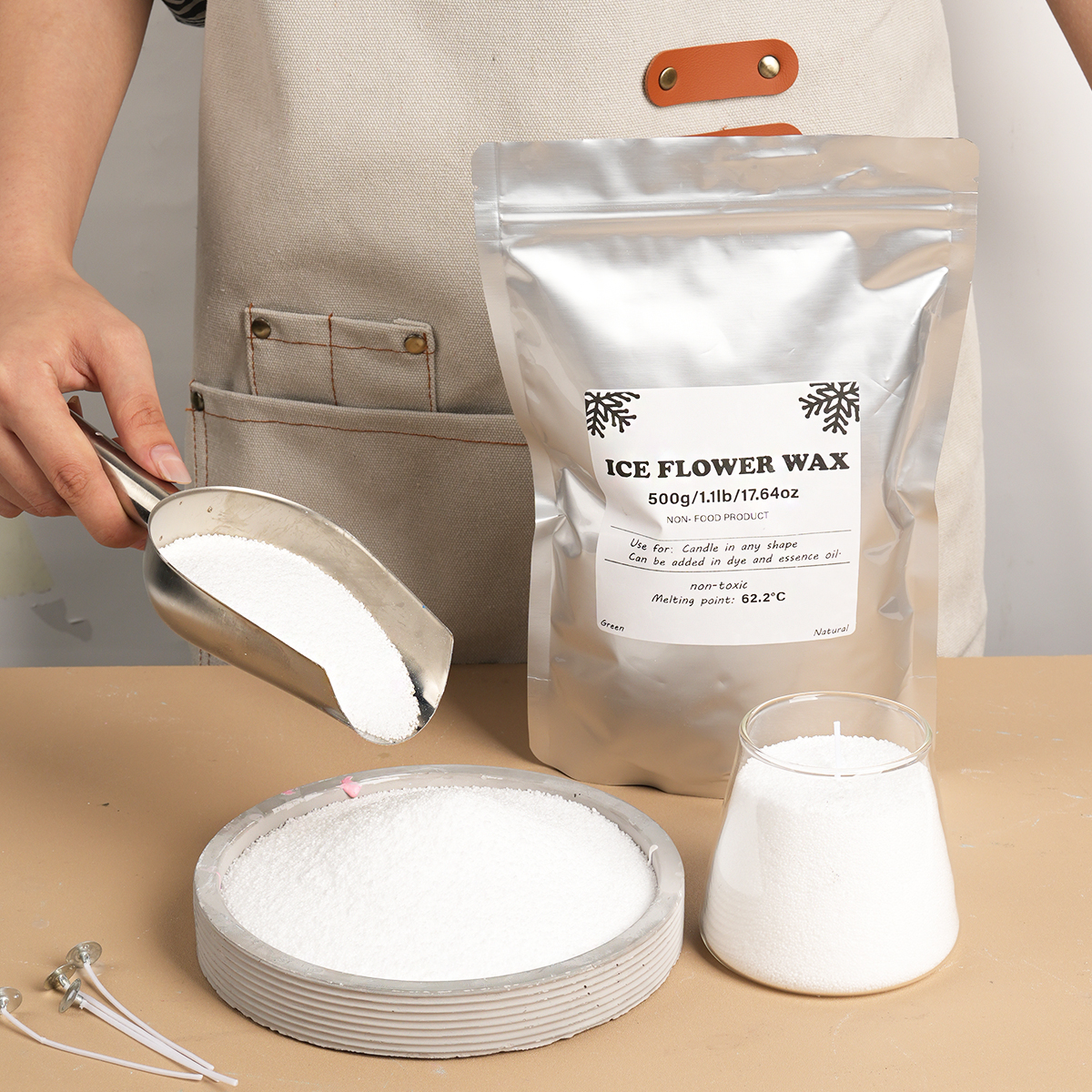 500g/1000g White Sand Wax Ice  - Candle Making Supplies Usa recensione e prezzo