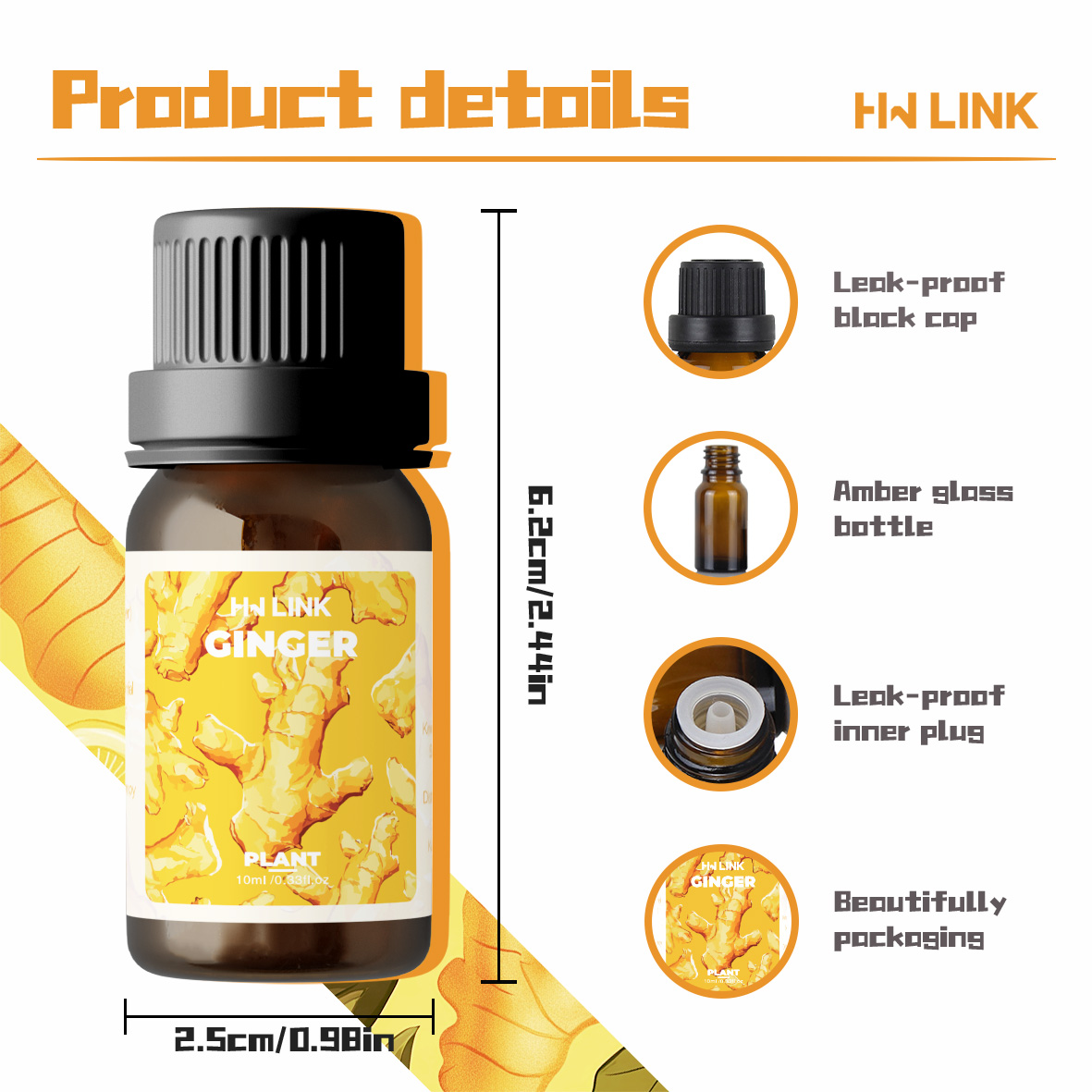 Ginger Oil 100%Pure Natural Gi - Fragrance Oil 10Ml recensione e prezzo