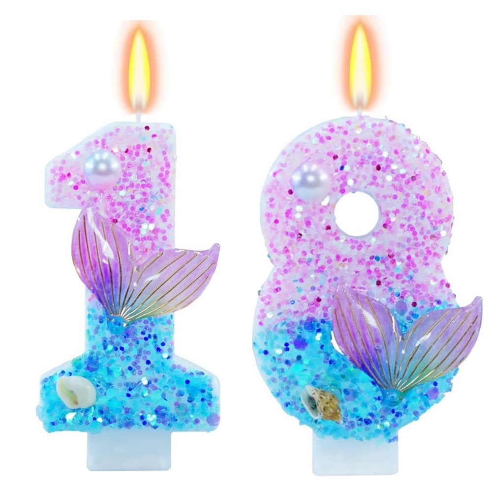 Mermaid Themed Birthday Candle - Candle Supplies Free Shipping recensione e prezzo