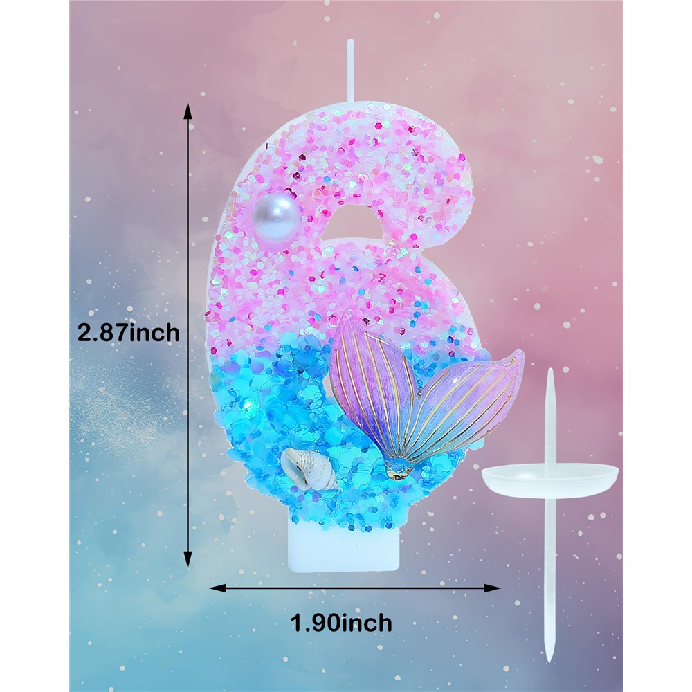 Mermaid Themed Birthday Candle - Candle Supplies Free Shipping recensione e prezzo