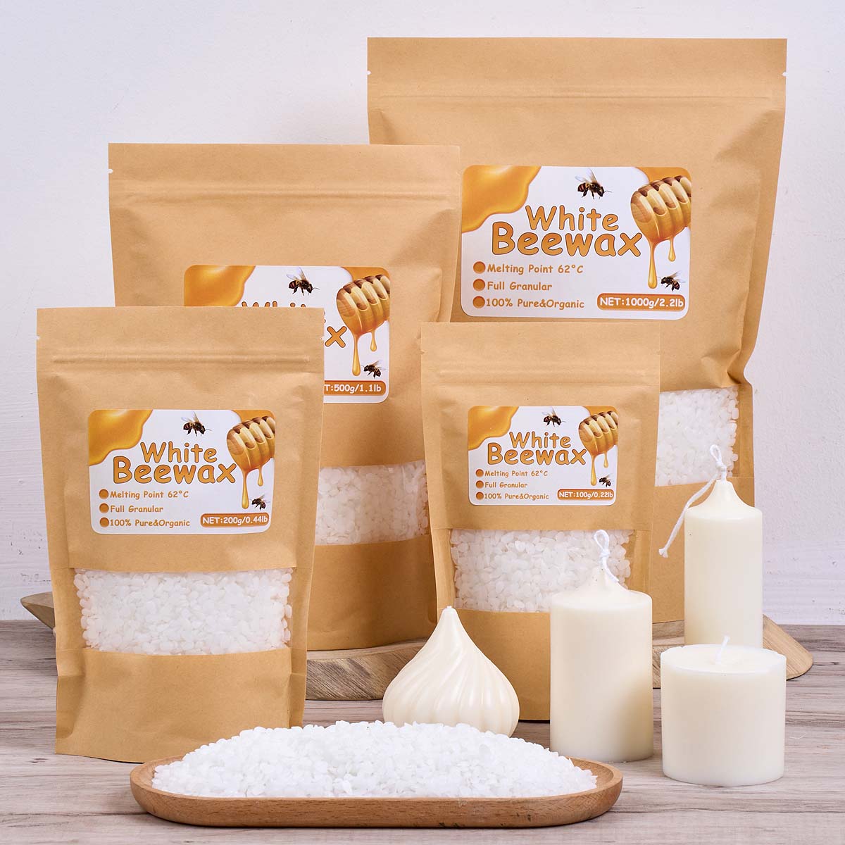 1000g White Beeswax DIY Candle - Candle Making Supplies Usa recensione e prezzo